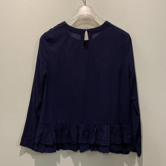 Rodebjer Lindy Blue Pablum Frill Long Sleeve Ruffle Tunic - Picture 7 of 15